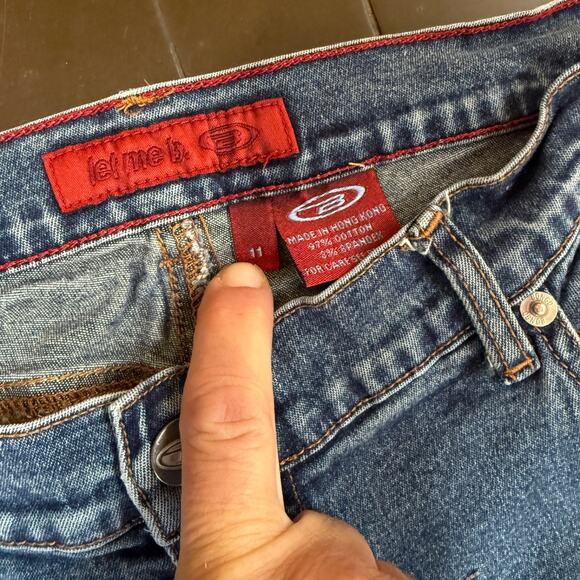 Vintage Bongo Womens Jeans Size 11 Flare Bootcut Embroidered 90s Tribal Y2K - Picture 4 of 10